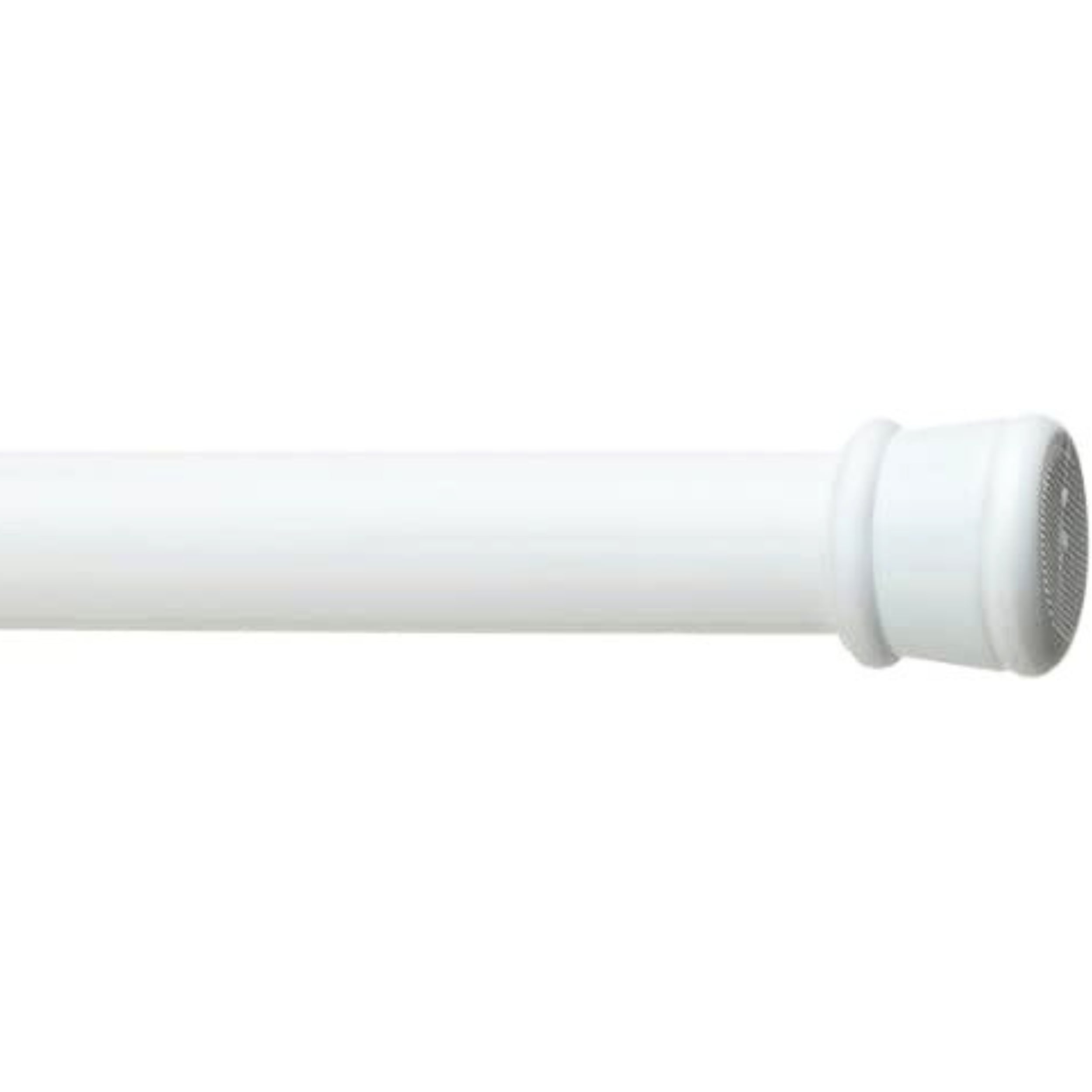 Achim Adjustable White Shower Curtain Rod 1" Diameter, Adjustable 4176 Inches
