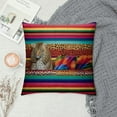 thumbnail image 2 of Nawypu  Mexico Serape Leopard Print Pillow Cover Decorative Throw Pillow Covers, Soft Pillowcase  Square Cushion Case for Couch Sofa Chair Bed Bedroom Car Living Room Home Decor, 2 of 5