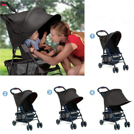 Per Baby Stroller Widen Sun Shade Awning Upf50 Anti Uv Umbrella Canopy Universal Fit For Carriage Seat Protect Children Wind Canada - Car Seat Sun Cover Stroller