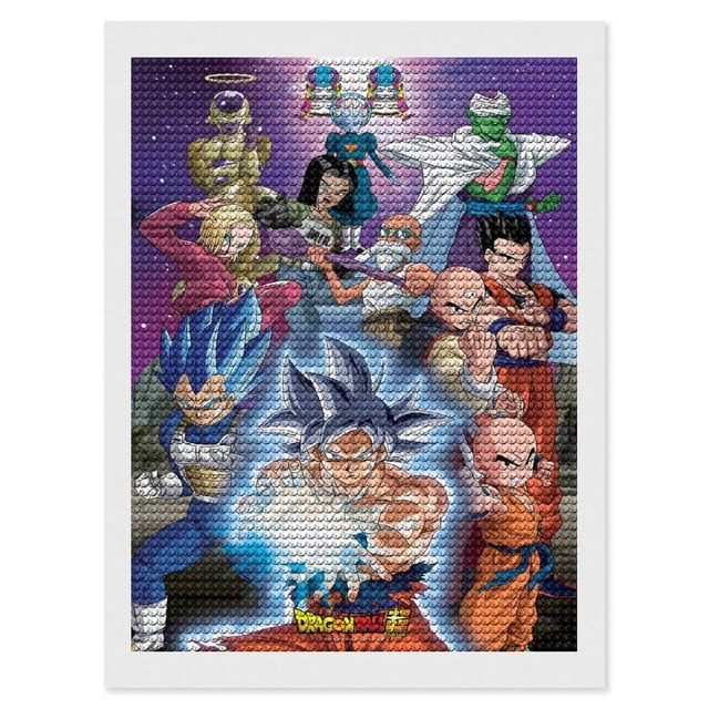Dragon Ball Kits de Pintura de Diamantes para Adultos 5D DIY Diamond Art Kits Full Drill Diamond Dots para Regalo Decoración de Pared y Relajación Artes de Gemas 30*40cm