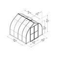 thumbnail image 6 of Palram - Canopia Bella 8' x 8' Polycarbonate/Aluminum Walk-In Hobby Greenhouse - Silver - with Roof Vent, 6 of 9