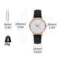 thumbnail image 3 of On Sale! Womens Watches ,Mothers Day Gift for Grilfriend Women's Watch Quartz Dial Digital Watch Frosted Leather Strap Ladies And Girls' Watch,Black Buy 2 Save 10%, 3 of 4