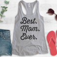 thumbnail image 2 of Best Mom Ever Tank Top, Ladies Racerback Tank Top, Mom Tank, Mama Tank, Mother Tank, Heather Gray, Large, 2 of 3