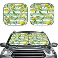 thumbnail image 2 of Disketp 2 Piece Lemon Pattern Windshield Sunshades,Folding Windshield Sun Shade For Car Suv Trucks Sedan,Blocks Uv Rays Sun Visor Protector-Medium, 2 of 7