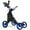 Blue, variant on Gymax 4 Wheels Foldable Golf Push Pull Cart Trolley w/ Brake Waterproof Bag Green
