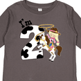 thumbnail image 4 of Inktastic I'm Two-cowgirl Riding Horse Birthday Girls Long Sleeve Toddler T-Shirt, 4 of 5