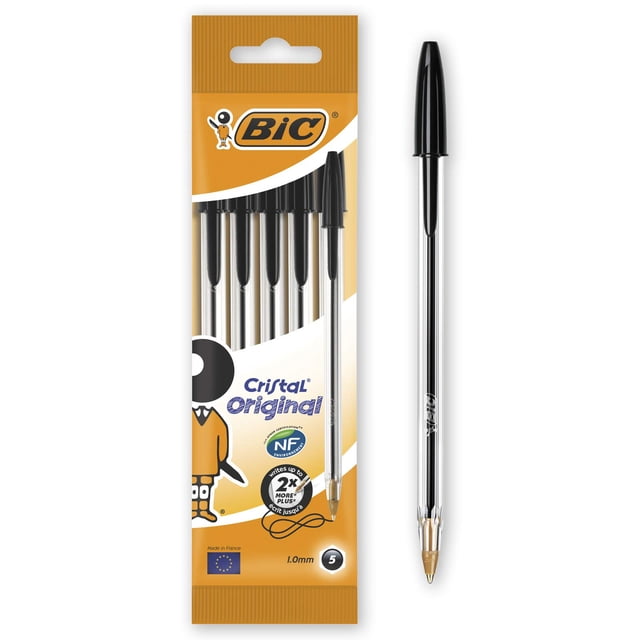 Bolígrafos BIC Cristal Original Medium Point Black x5