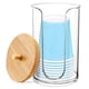 thumbnail image 1 of Muyoka Dispensador de vasos de papel acrílico con tapa de bambú Portavasos de papel transparente Bastoncillos de algodón redondos Caja de almacenamiento Contenedor Organizador de cosméticos para el mo Muyoka Hogar, 1 of 7