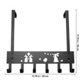 thumbnail image 2 of EXHUMKY Black Iron Punch Free Storage Rack Over Door Hanging Hook for Home Organization, 2 of 7