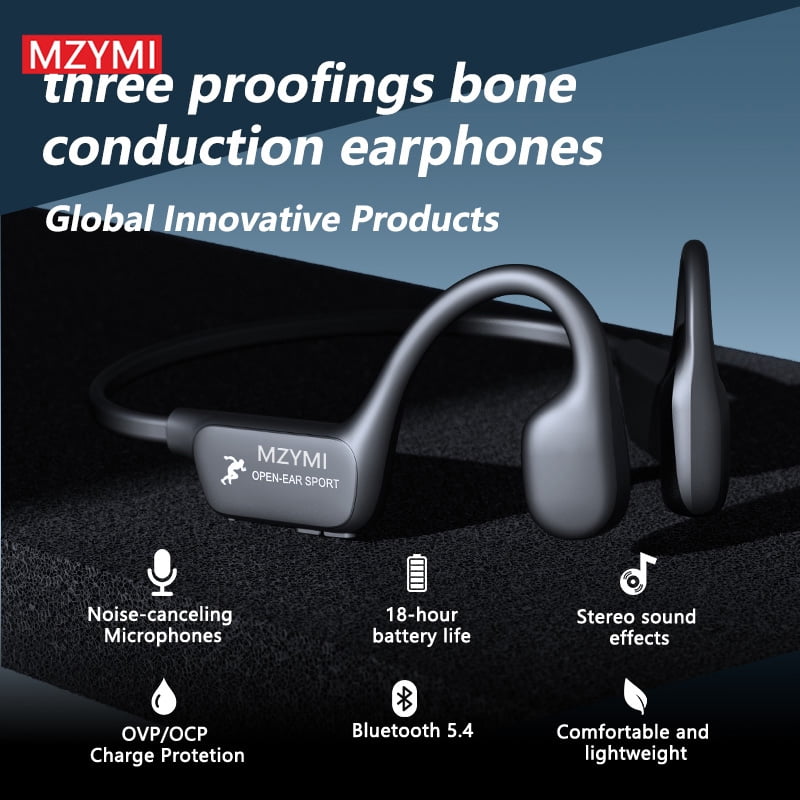 MZYMI Bone Conduction TWS Headset A28 Neckband Bluetooth Open Ear Headphone Sport Waterproof Music Earphone With Mic For Android iOS