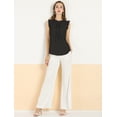thumbnail image 3 of Blusa elegante Sin mangas Vintage Allegra K 1950 para Mujer Negro S, 3 of 6