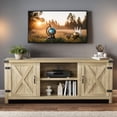 thumbnail image 2 of Vineego 58"Modern Farmhouse Barn Two-Door Tv Stand for TVs up to 65",Yellow, 2 of 8