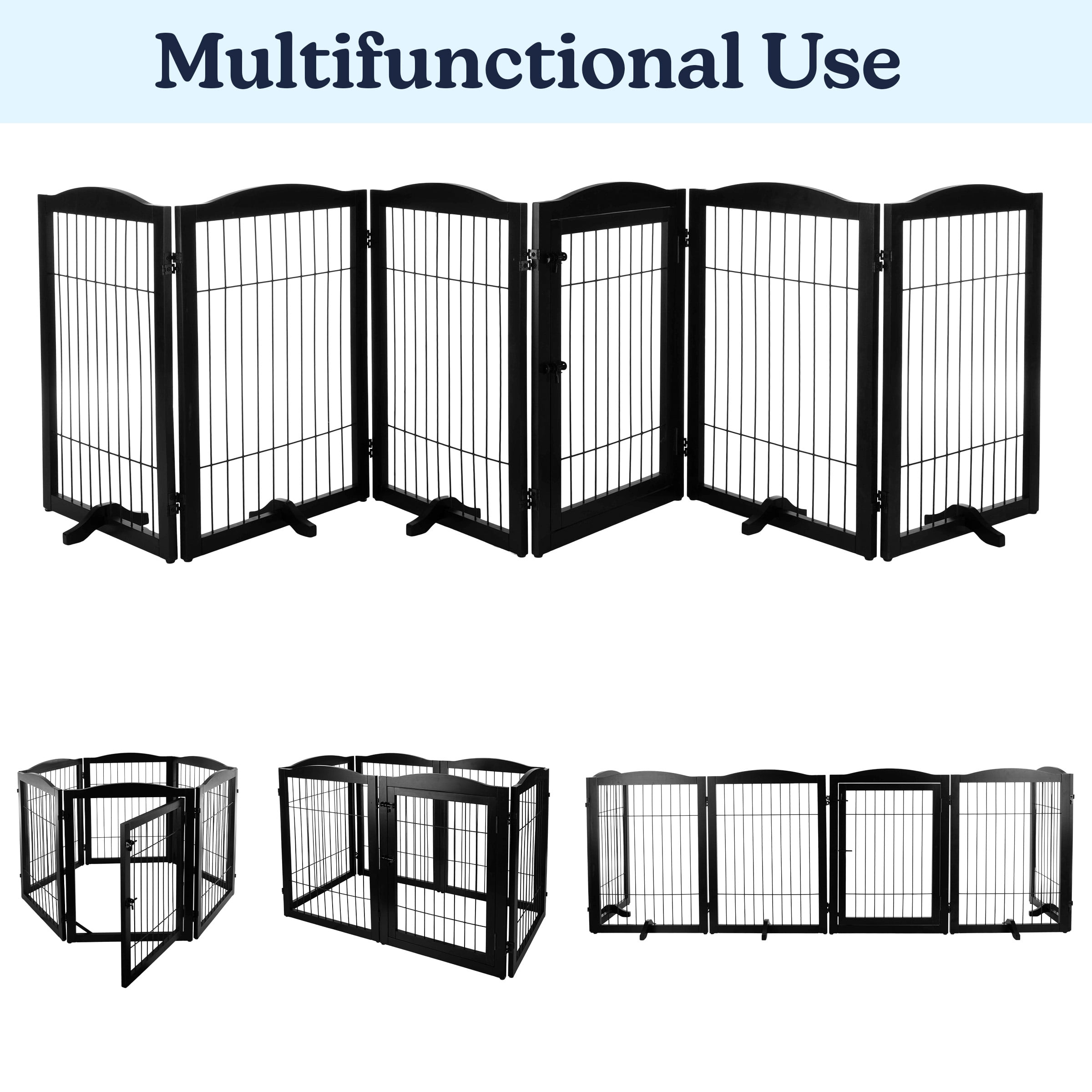 PETMAKER Extra Wide Freestanding Foldable Dog Gate