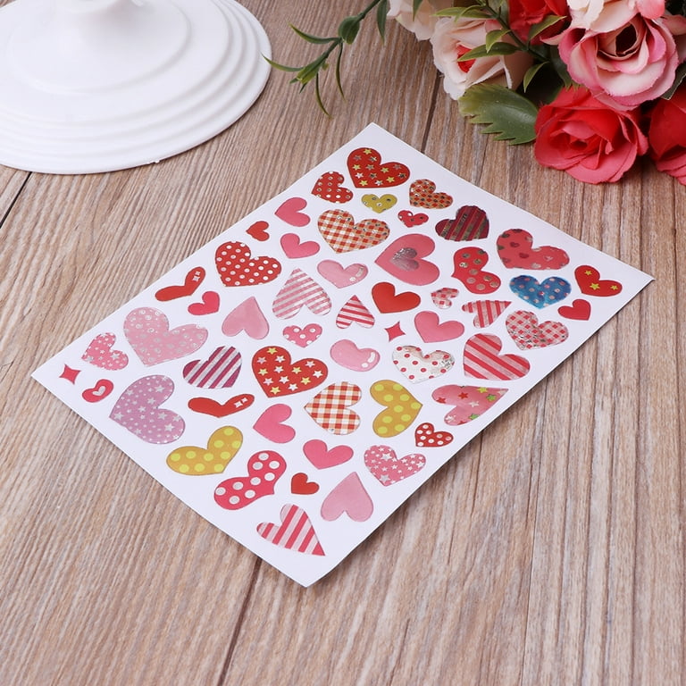 10 Sheets Girl Stickers for Kids Stickers for Girls Wedding Stickers for  Envelopes Heart Stickers for Scrapbooking Cute Heart Sticker Stick on  Jewels