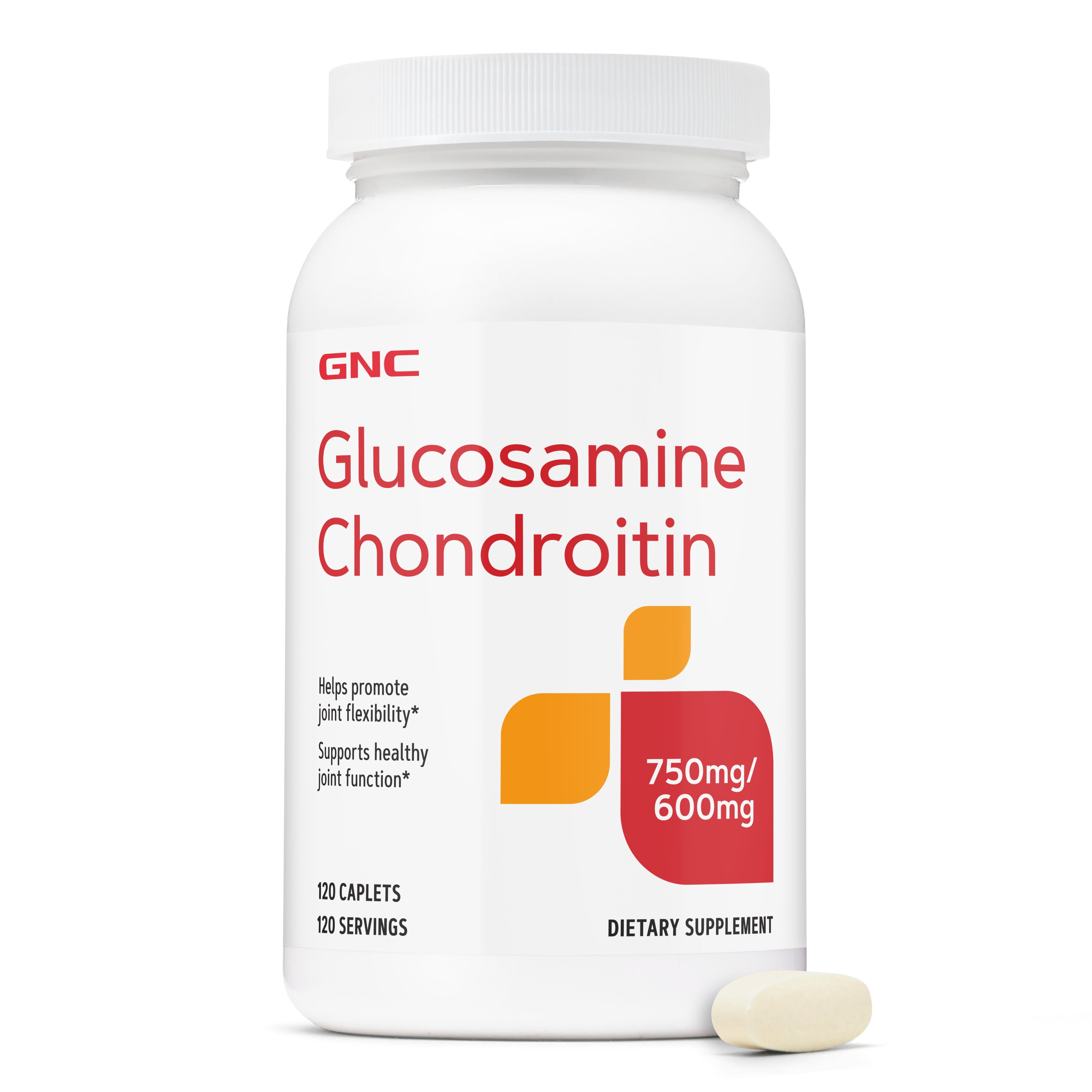 GNC Glucosamine 750 Chondroitin 600 - Triple Strength Glucosamine Chondroitin - 120 Caplets (120 Servings)