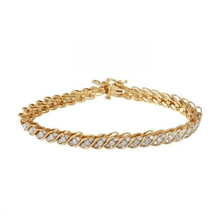 Ladies 2.53 Carat Diamond 14K Yellow Gold Bracelet
