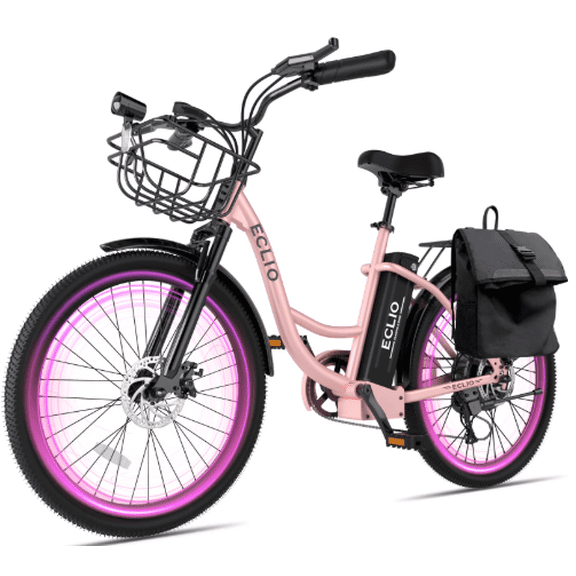 24 Inch Cruiser Electric Bike, E-Bike for Adults with 48V 13AH Removable Battery, Step Through Ebike for Women Men,City Electric Bicycle,for City Commute