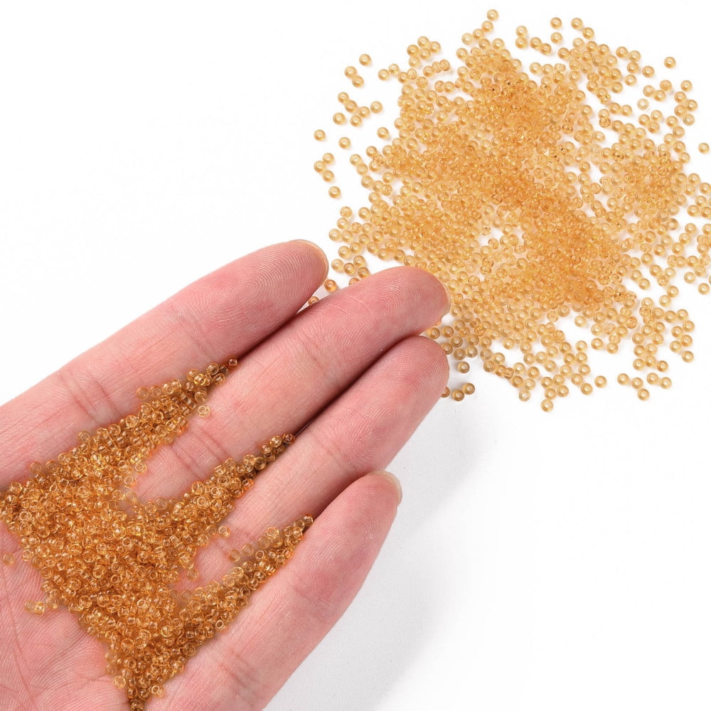 1Bag 12/0 Grade A Round Glass Seed Beads Transparent Colours Gold 12/0 2x1.5mm Hole: 0.8mm about 30000pcs/bag