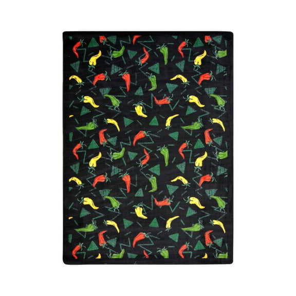 Jalapeno Fiesta 3'10" x 5'4" Area Rug In Color Onyx