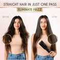 thumbnail image 3 of ELLA BELLA® Titanium Flat Iron Hair Straightener (with Infrared) • Professional Straightening Iron • Digital Display to Accurately Control Temperature • As Featured in Good Housekeeping (Black), 3 of 9
