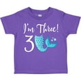 thumbnail image 3 of Inktastic 3rd Birthday Mermaid Party Girls Toddler T-Shirt, 3 of 5