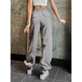 thumbnail image 7 of Biekopu Women's Loose Cargo Pants, Solid Color Elastic Waist Jogger Pants Casual Work Baggy Pants with Pockets, 7 of 7