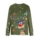 thumbnail image 4 of Pntutb Camisas para mujer Blusa regular estampada con cuello redondo y manga larga con estampado navideño Pntutb Pntutb-1100, 4 of 5