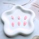 thumbnail image 2 of Uñas postizas adhesivas DAJIJIYOU de 24 piezas con diseño de lazo y punta francesa, 2 of 7