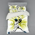 thumbnail image 1 of Ambesonne Sports Bedding Set 4 Pcs, Pitcher Hits the Ball, Queen, White Green, 1 of 3