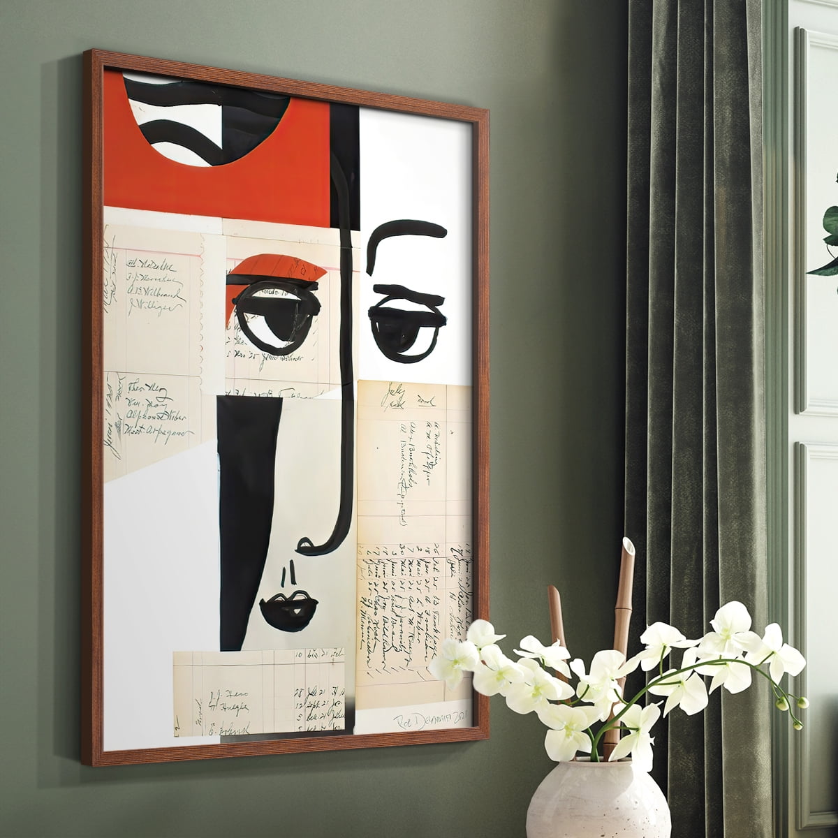 Faces of A Century III in Paper Solid Wood 11 x 14 Framed Print