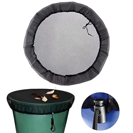 Qixuer 4-Pack Rain Barrel Mesh Covers - Adjustable Drawstring For Water Butt Protection
