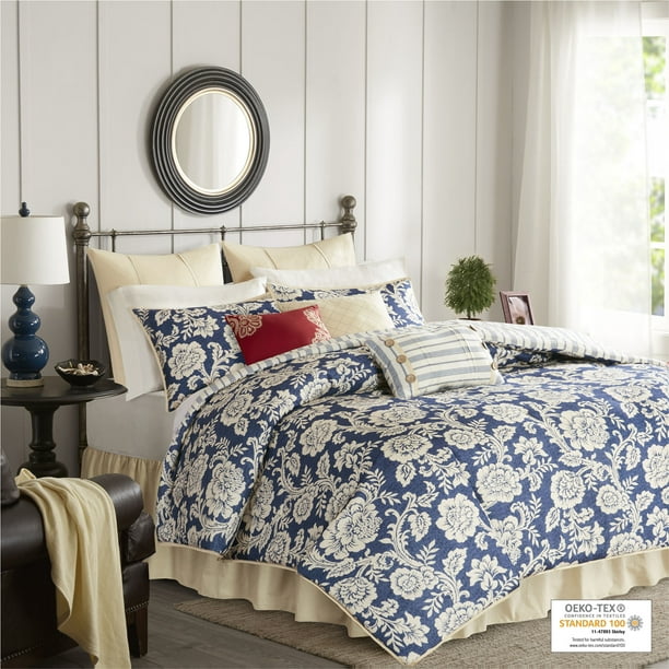 Home Essence Rose Cotton Twill Reversible Comforter Set - Walmart.com