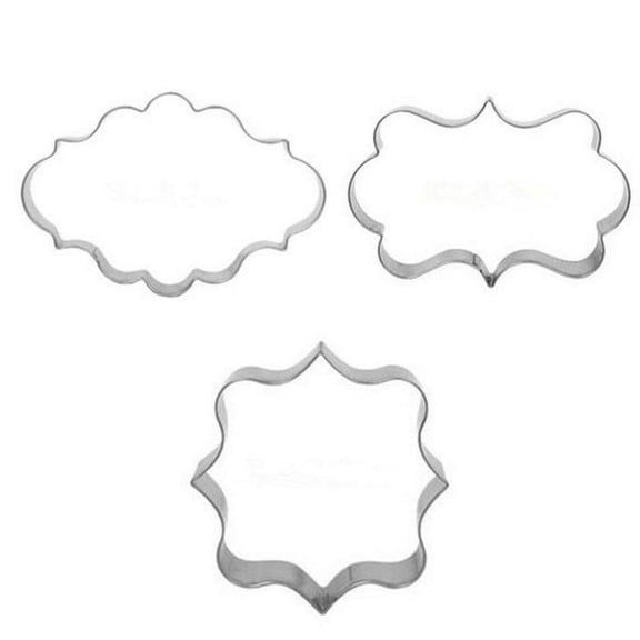 3 PC Set Plaque Frame Cookie Cutter Set
