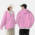 thumbnail image 4 of Fotbe Pink Chaqueta con Protección Solar UPF 50+ para Hombre y Mujer, Camisa con Capucha y Bolsillos-XX-Large, 4 of 7