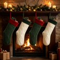 thumbnail image 6 of Dalxymotic Christmas Stocking, Cable Knit Xmas Stocking With Thick Cuff, Classic Large Hanging Christmas Sock, Christmas Decorations Indoor Outdoor for Tree, Fireplace, Mantel, Wall, 6 of 6