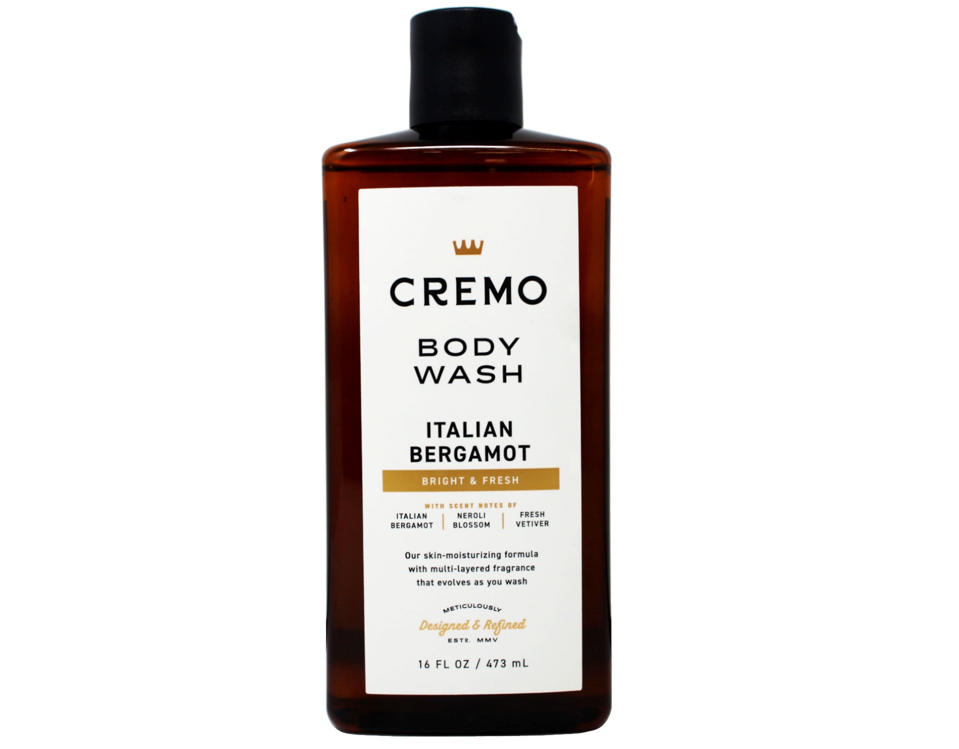 6 Pack - Cremo Italian Bergamot Body Wash for Men, Notes of Italian Bergamot, Neroli Blossom, and Fresh Vetiver, 16 Fl Oz