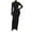 A-Black, variant on Women Casual Long Sleeve Maxi Dress Solid Color Turtleneck Bodycon Long Dress A-Gray