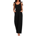 thumbnail image 2 of 2026 Wide Leg Jumpsuits for Women, Comfortable Overalls Wide Leg Cargo Pant Romper Fashion Summer Work Vacation Playsuits Black XL, 2 of 6