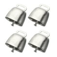 thumbnail image 1 of Unique Bargains 1.4 x 2.4 x 1.4' Mini Cow Bells, 4 Pcs, Silver Tone, 1 of 5