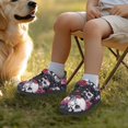 thumbnail image 6 of Pointodoor Retro Skull Rose Running Shoes for Girls Breathable Lightweight Halloween Shoes Non Slip Hiking Athletic Tennis Sneakers Anti Skid Sole, 6 of 7