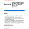 thumbnail image 2 of Front Left Lower Forward Control Arm and Ball Joint Assembly - Compatible with 2014 - 2016 BMW 428i RWD - Moog, 2 of 2