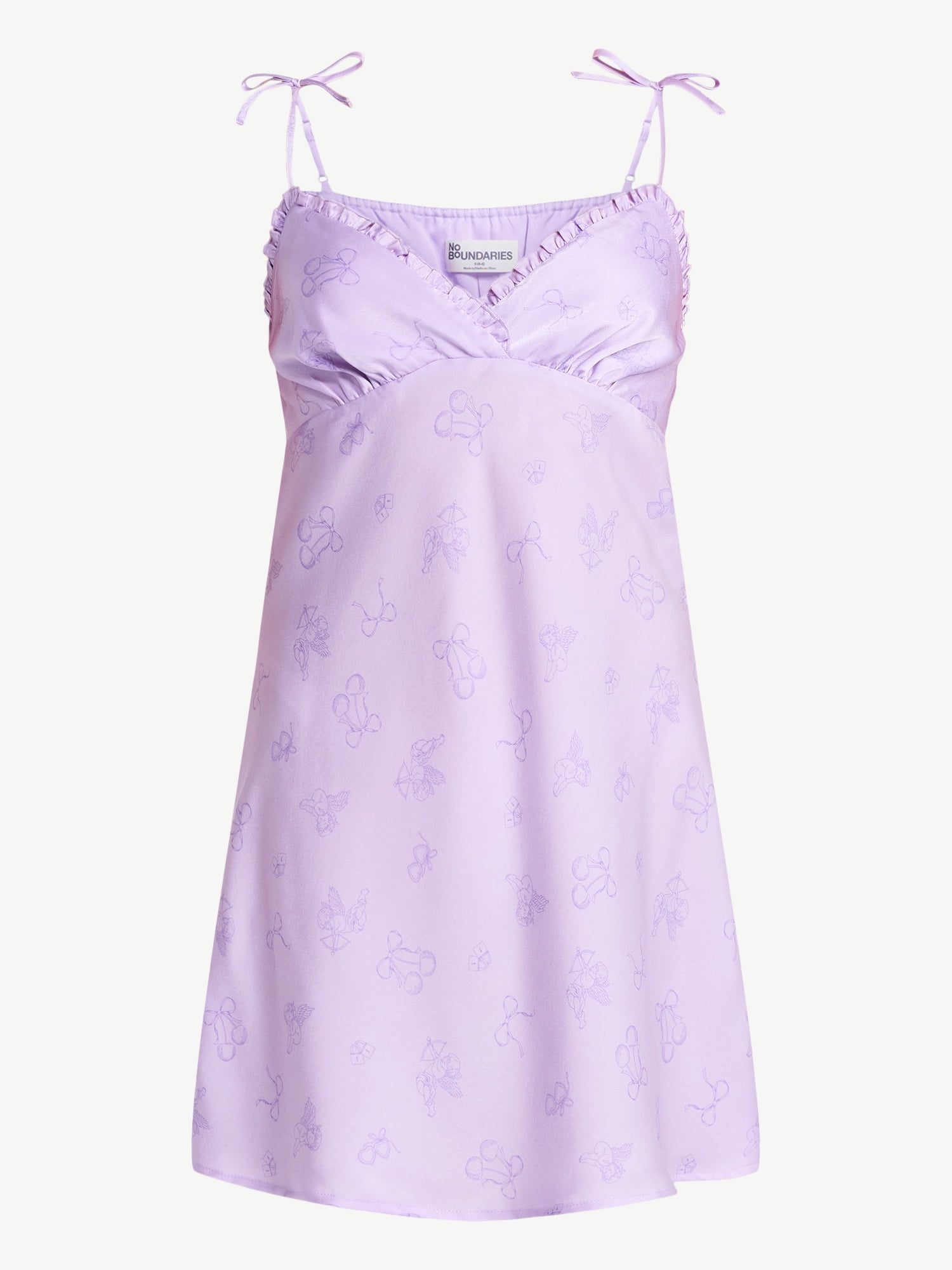 No Boundaries Sleepwear Slip Dress, Women's XS-XXL