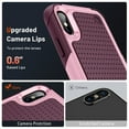 thumbnail image 4 of Nalacover iPhone XS Max Case, Heavy Duty 3 in 1 Rugged Shockproof Rugged Silicone Hybrid Hard PC Soft TPU Bumper Camera Raised Drop Protective Girls Women Boy Men Phone Covers, Rose, 4 of 9