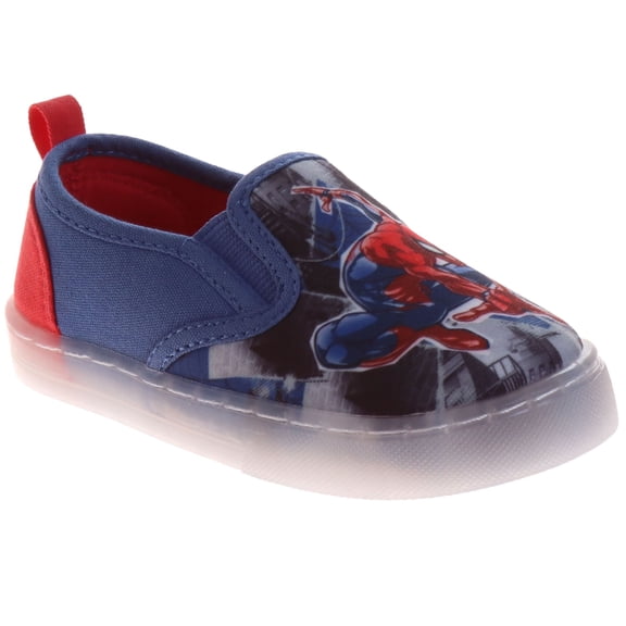 Spider-Man Toddler Boy Shoes Slip-On Casual, Blue, Size 10