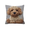 thumbnail image 2 of ddioayh Throw Pillow Cover Animal Print Soft Machine Washable 45x45cm for Sofa Chair Bedroom Home Decor Spring Easter Pet Theme Decorative Gift Idea, 2 of 6