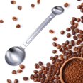 thumbnail image 1 of Double Sided Measuring Spoon Teaspoon for Beans Loose Leaf Tea Coffee Making Argent, 1 of 8