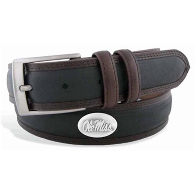 ZeppelinProducts OLE Miss Concho Two Tone Leather Belt, 38 Waist