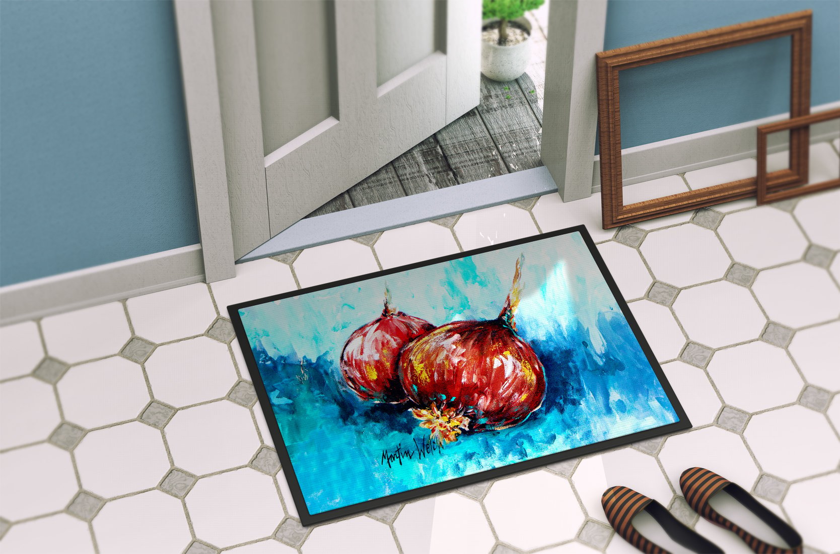 Carolines Treasures MW2067MAT 18 x 27 in. Onion Funions Doormat