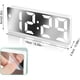 thumbnail image 2 of Digital väckarklocka, stor LED-display, med snooze-funktion och justerbar ljusstyrka USB-laddning, kontor (vit), 2 of 5