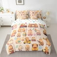 thumbnail image 2 of Feelyou Kids Cute Capibara Twin Bedding Sets 7-Piece, Rustic Flower Bedding Comforter Set, Kawaii Cartoon Truck Animal Reversible Sheet Sets, Super Cozy Room Decor, 2 of 7